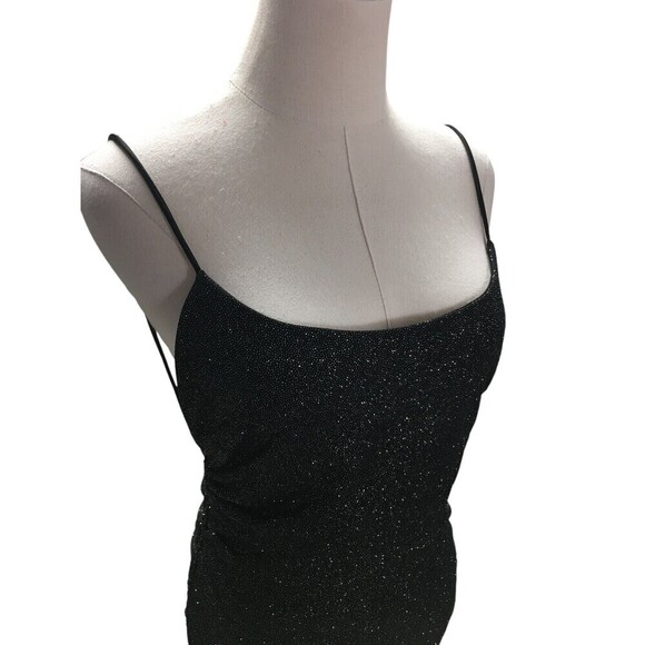Windsor Mini Dress Women's Size Large Black Glitter Open Back - Picture 4 of 7